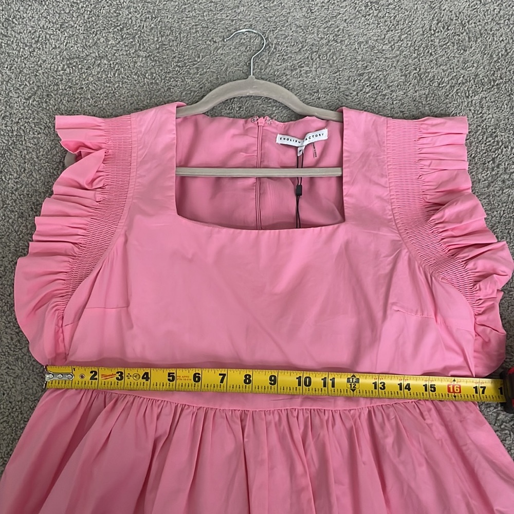 NEW! English Factory Pink Ruffled Mini Dress - Picture 11 of 11